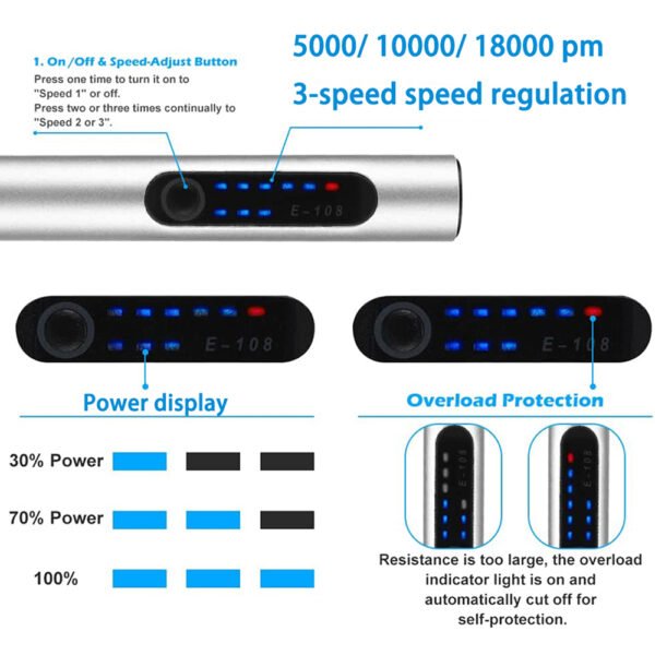 58 PCS USB charging mini electric engraving etching machine cordless rotary tools engraving pen jewel metal wood mode - Image 4