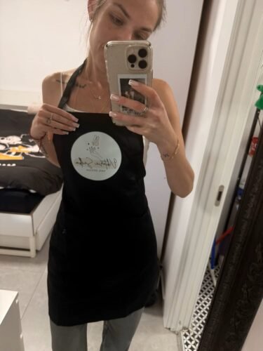 YSXMART Apron Unisex Adult Apron- Heavy Duty Cotton Kitchen Aprons for Cooking, Grilling, Baking - Adjustable Neck & Waist Ties (Black/Striped/Custom) "Professional Chef Apron - 100% Cotton Extra Long Bib Apron for Restaurants, BBQ, Baristas - Waterproof & Stain Resistant (Multiple Colors/Logo Printing) photo review