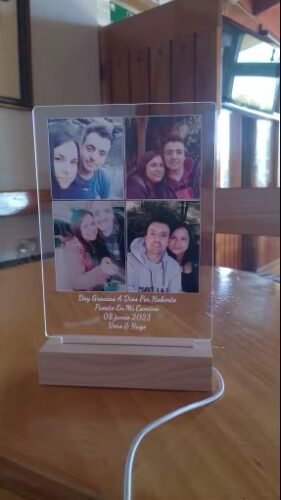 YSXMART Personalized 3D Night Light Custom Photo And Text Lamp Customized Valentine's Day Wedding Birthday 7 Color 3D Lamp Gifts photo review