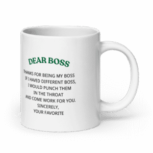 Dear Boss 11oz Ceramic Mug, BestBoss Coffee Mug,Best Boss Gifts Funny Reusable Coffee Cup,Washable Ceramic, ldeal forBest Friends,Sisters,Family Members, Work Besties,Sarcastic Mug,Funny Custom Mugs POD 2025 YSXMART
