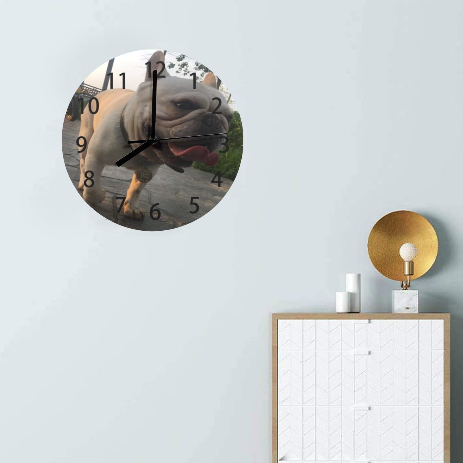 Custom Wall Clock with Picture, mom gift Personalized Name Clock, Home Decoration Clock, Pet Memorial & Customization,Couples & Romance,Picture Clock, Housewarming Gift, Custom Text Clock Gift Gift for Dad USA YSXMART for Living Room, Kitchen, and Office - Image 5