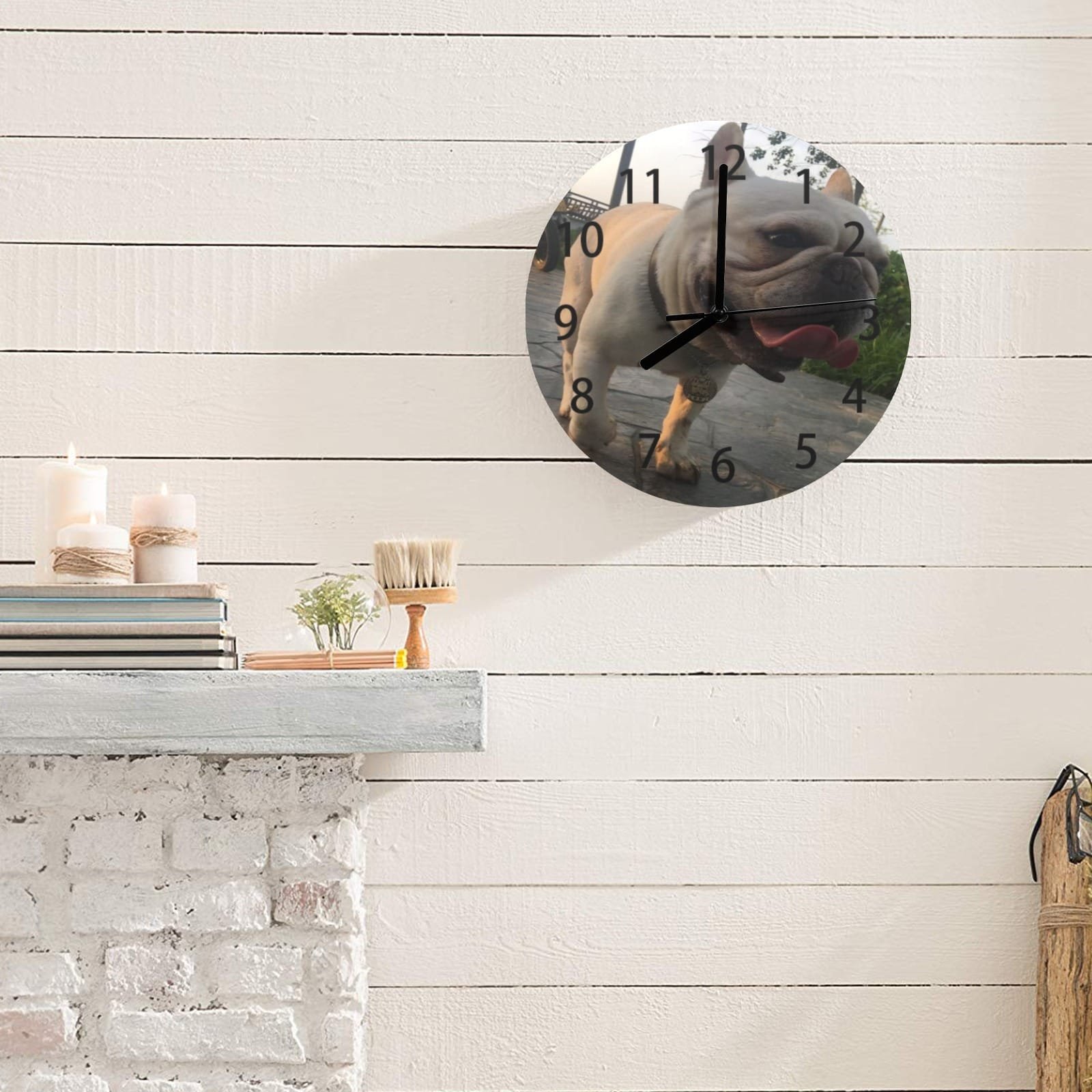 Custom Wall Clock with Picture, mom gift Personalized Name Clock, Home Decoration Clock, Pet Memorial & Customization,Couples & Romance,Picture Clock, Housewarming Gift, Custom Text Clock Gift Gift for Dad USA YSXMART for Living Room, Kitchen, and Office - Image 6