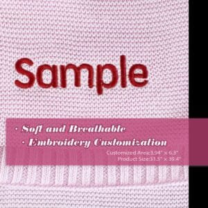 c Custom Embroidered Knitted Baby Blanket