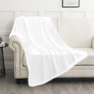c Pom Pom Fringe Blanket 50"x60"