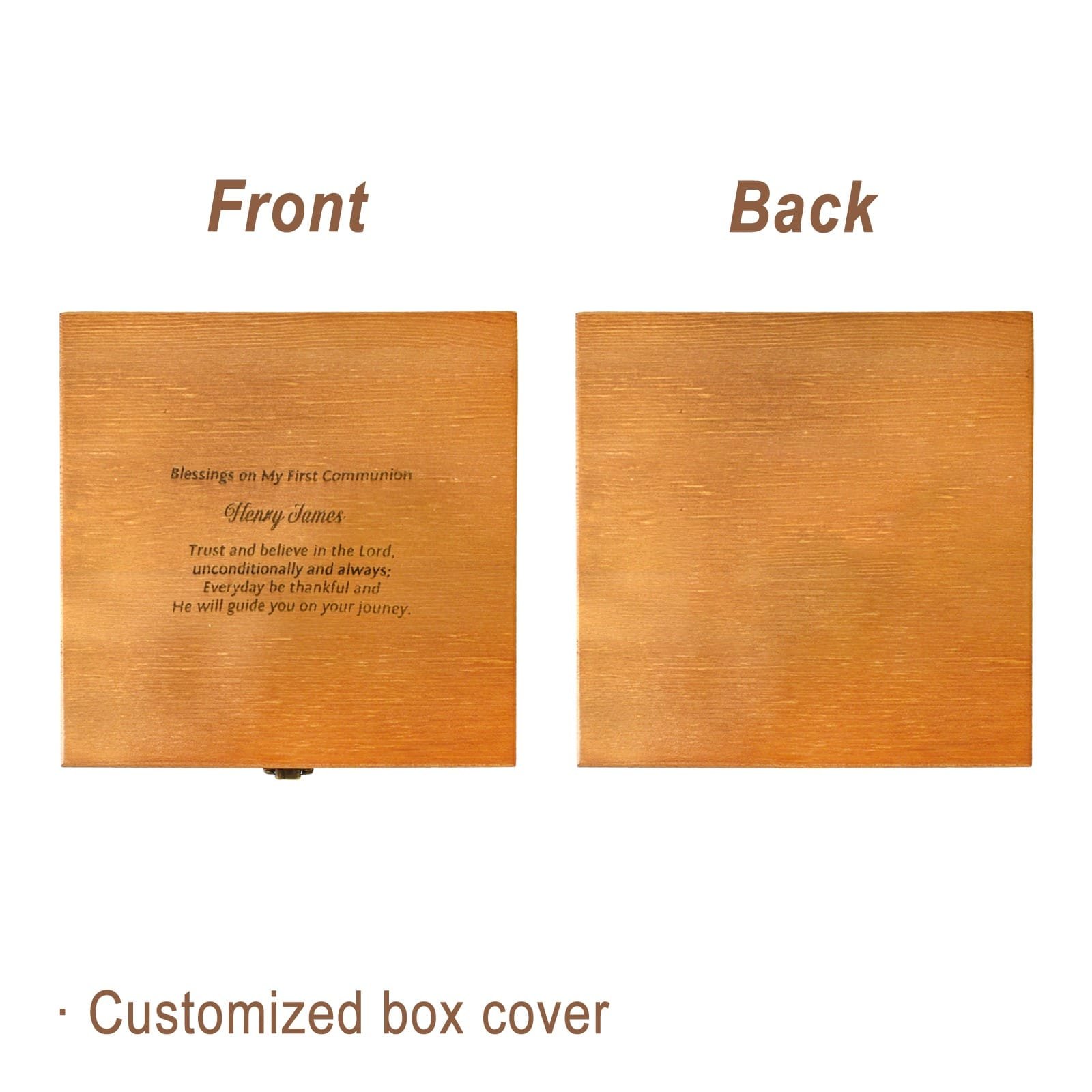 c Flip-Top Wooden Box 19.5x19.5x10cm