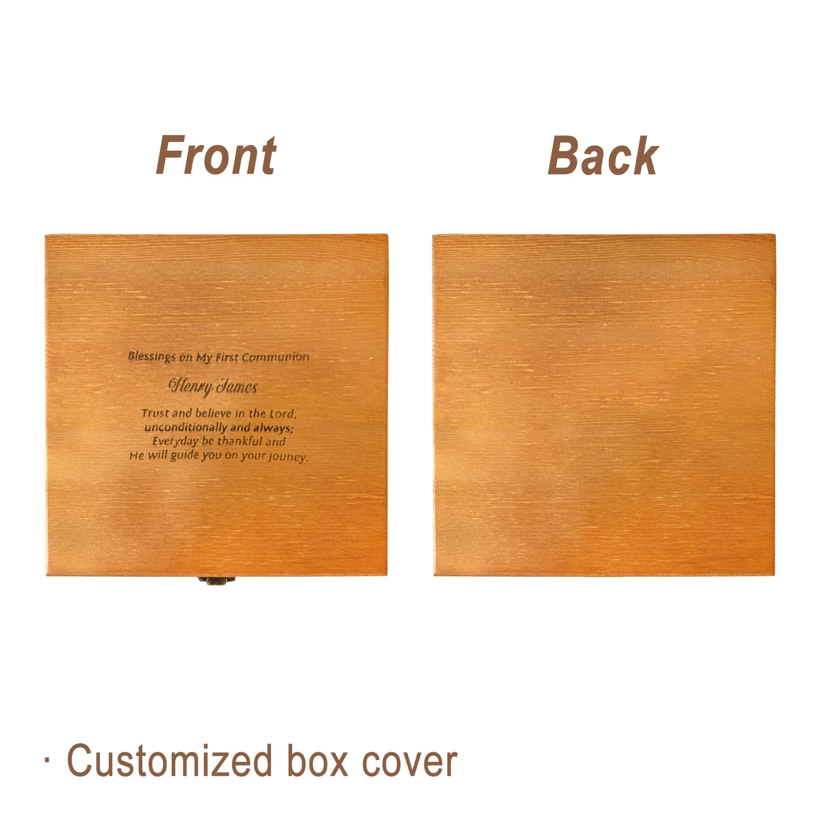 c Flip-Top Wooden Box 19.5x19.5x10cm