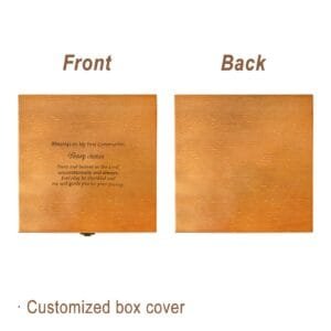 c Flip-Top Wooden Box 19.5x19.5x10cm