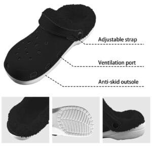 c Custom Print Fleece Lined Adults Clogs