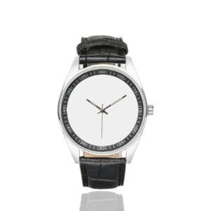 YSXMart print on demand Men's Casual Leather Strap Watch (Model 211)