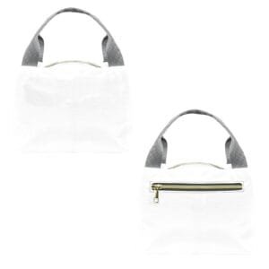 c Portable Lunch Bag-Grey Handle