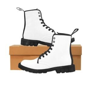YSXMART POD Men's LaYSXMART PODe Up YSXMART PODanvas Boots (Model1203H)(BlaYSXMART PODk)