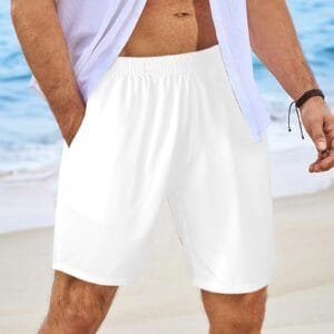 Wholesale Factory Price Dropshipping Bulk Custom YSXMart  c Men's AOP Elastic Beach Shorts (Sets 26)