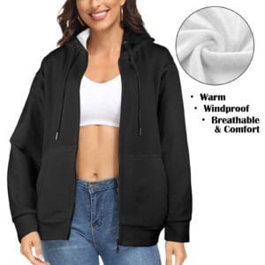 YSXMART POD OEM Women's FleeYSXMART POD OEMe Full-Zip Hoodie H60