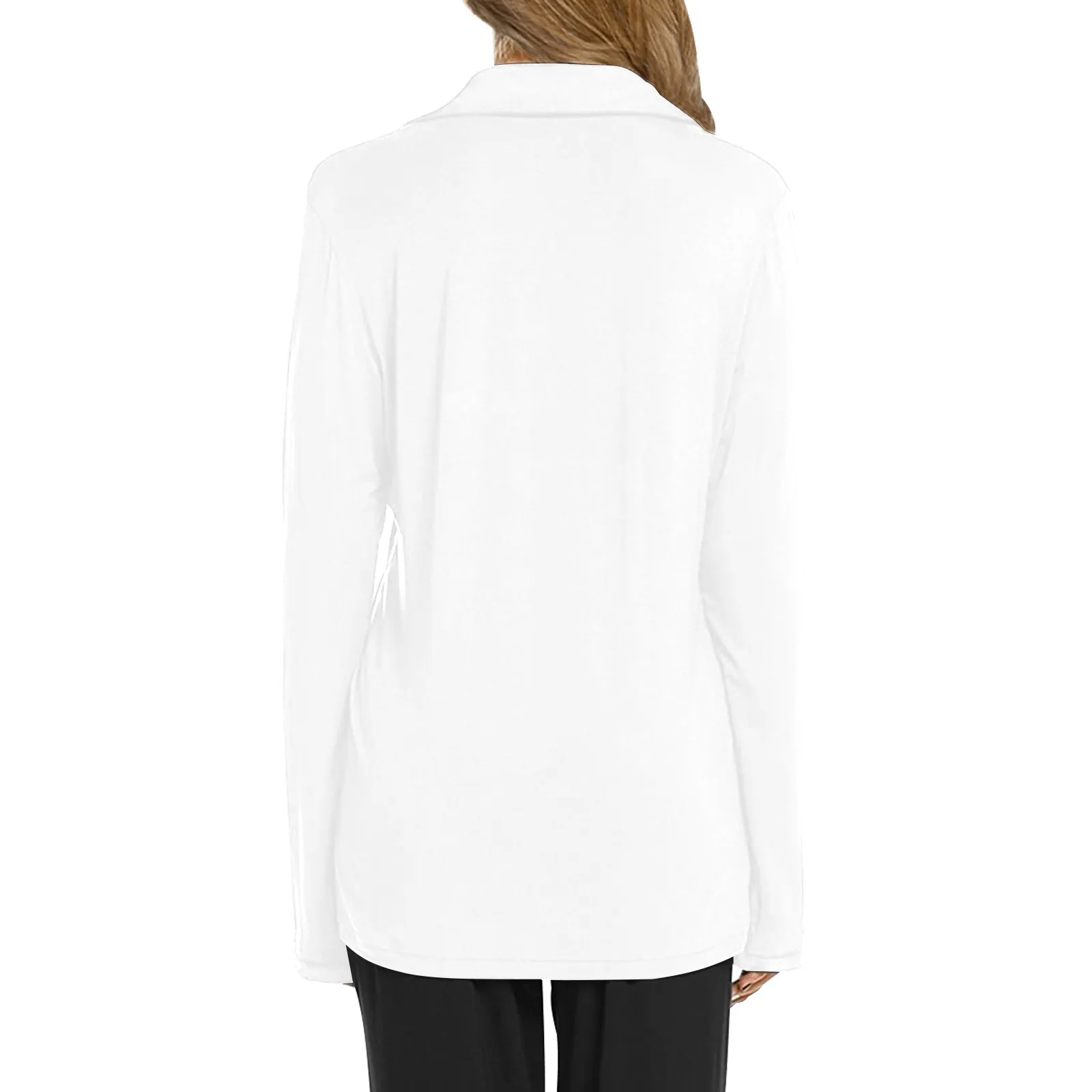 Low MOQ POD YSXMart c Women's Long Sleeve Pajama Shirt(Sets 02)