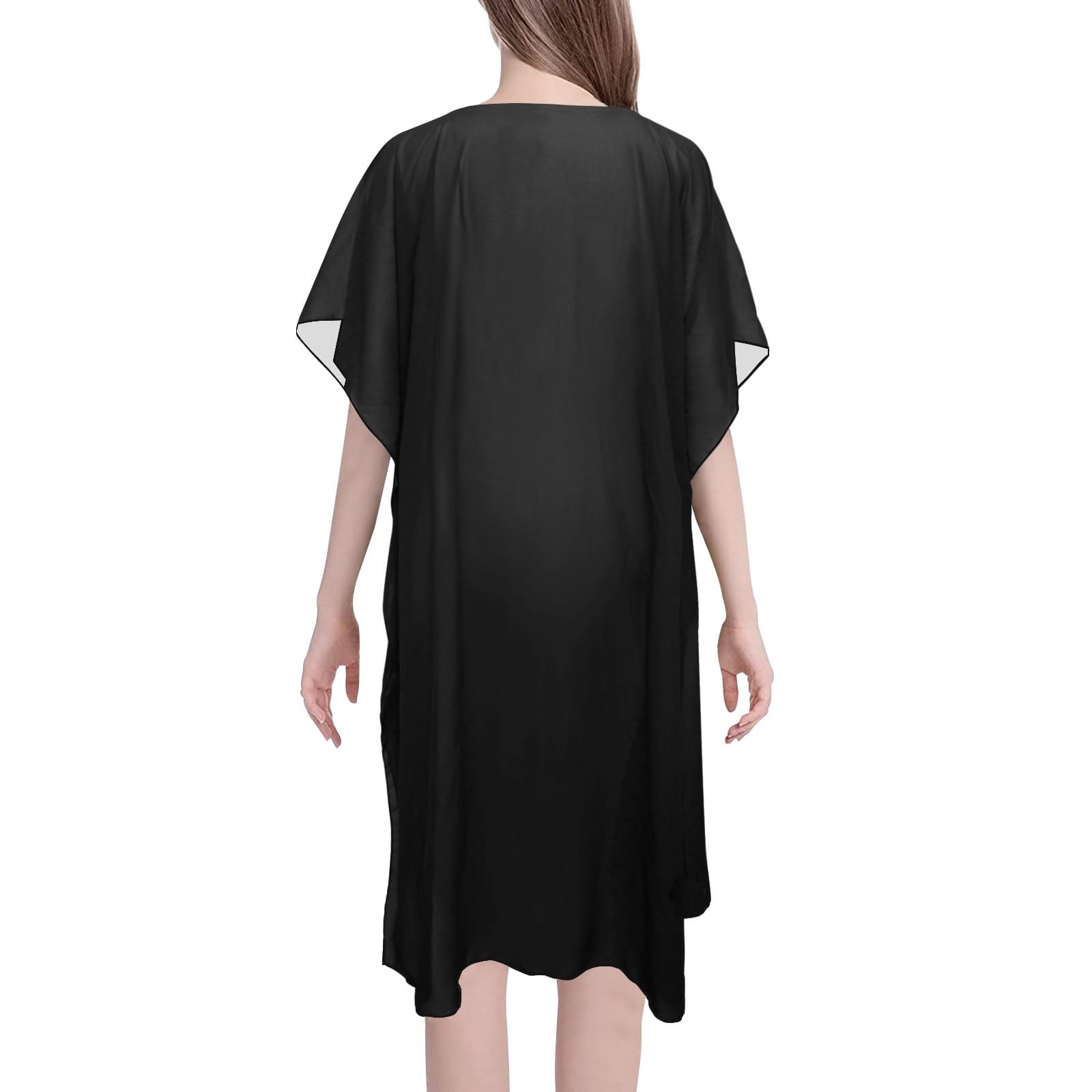 c Mid-Length Side Slits Chiffon Cover Up (H50)
