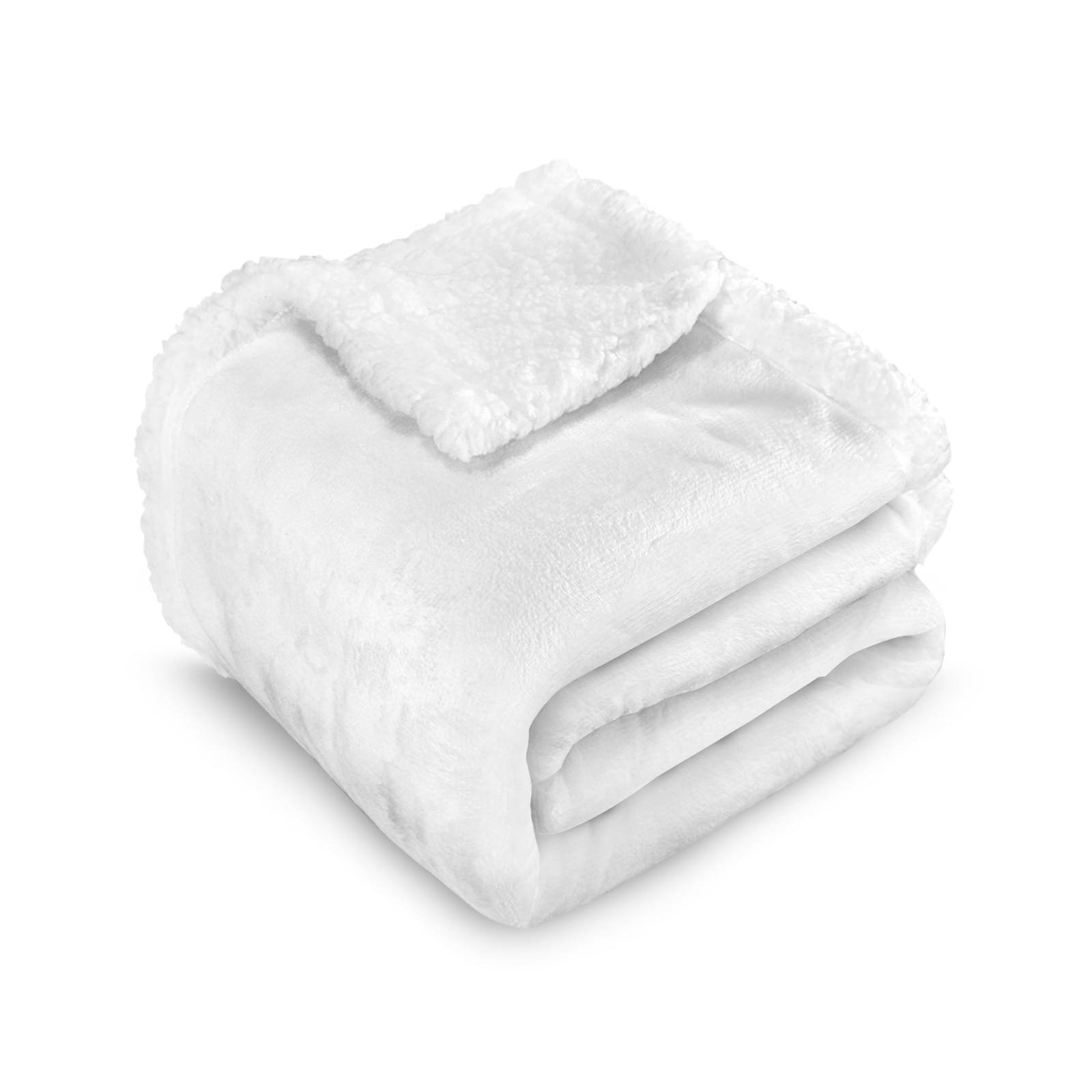 c Double-Layer Flannel Sherpa Blanket 51" X 59"