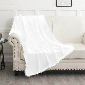 c Pom Pom Fringe Blanket40"x50"
