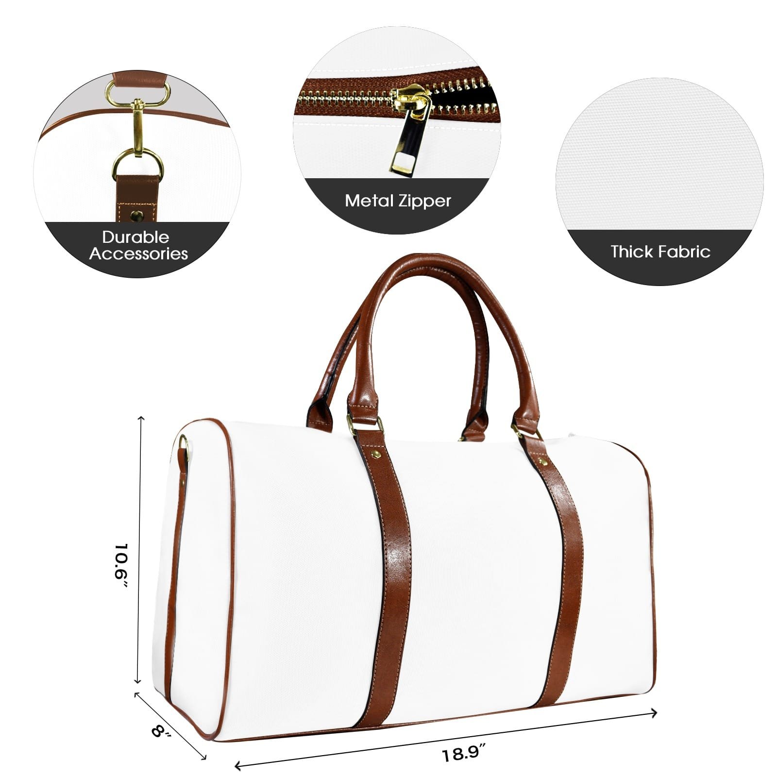 YSXMART POD OEM Large YSXMART POD OEMapaYSXMART POD OEMity Travel Bag-Small (Brown Long PatYSXMART POD OEMh)